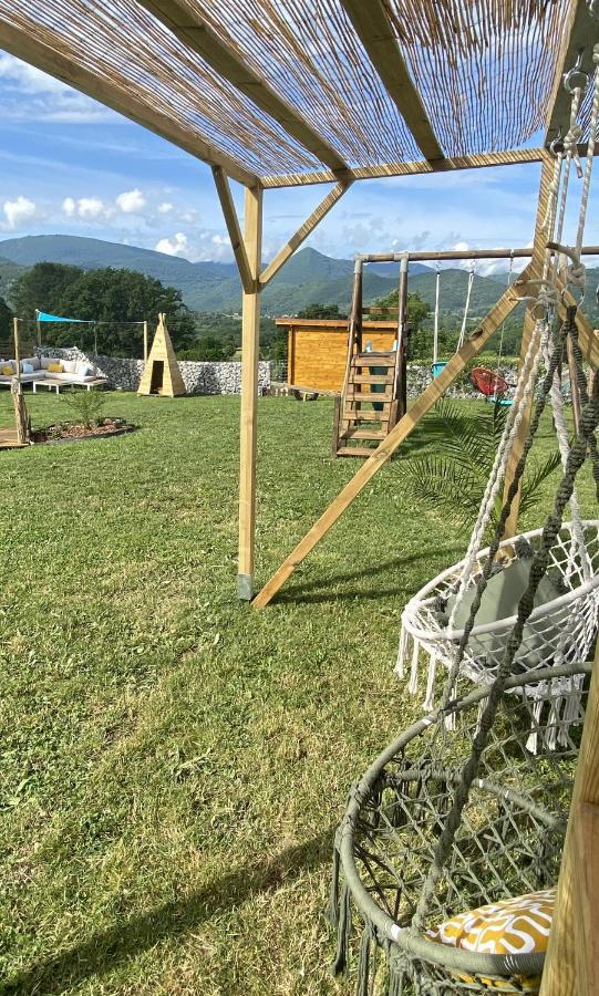 Villa Jacuzzi, Terrain De Petanque Et Aire De Jeux Vue Sur Les Pyrenees Seilhan Ngoại thất bức ảnh